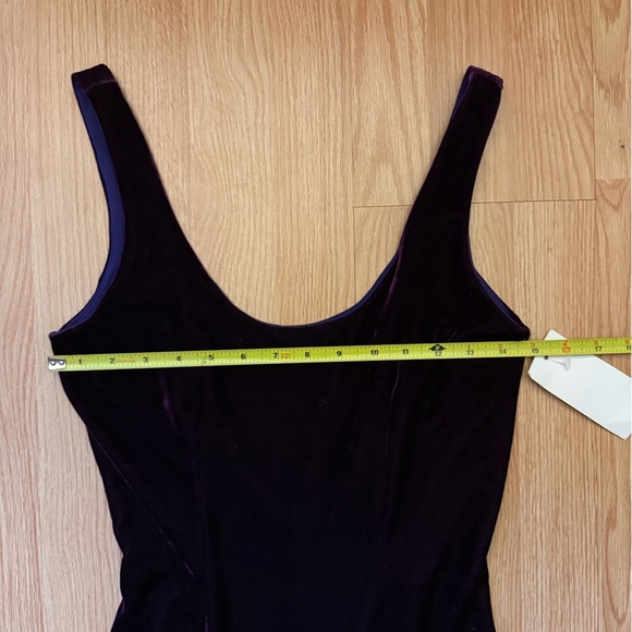 Tobi Deep Purple Velvet Bodycon Low Back Sleeveless Mini Dress, Size Small - Picture 3 of 6